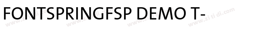 FONTSPRINGFSP DEMO T字体转换